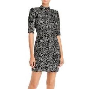Alice and Olivia black silver glittery dress